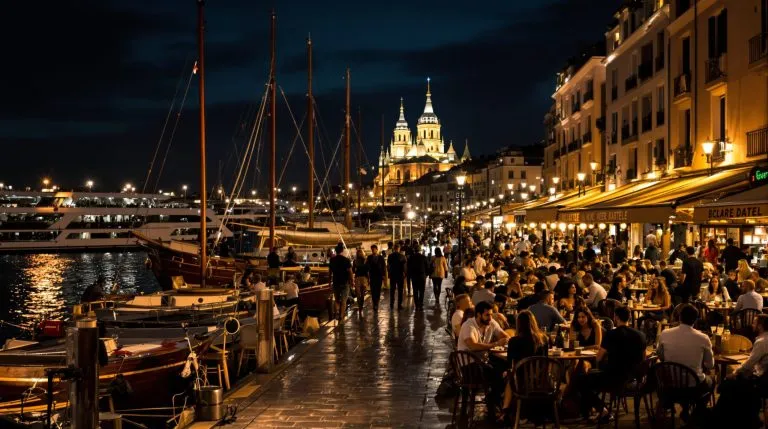 vieux port marseille nuit