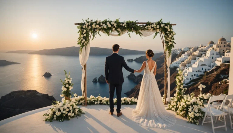 mariage à santorin