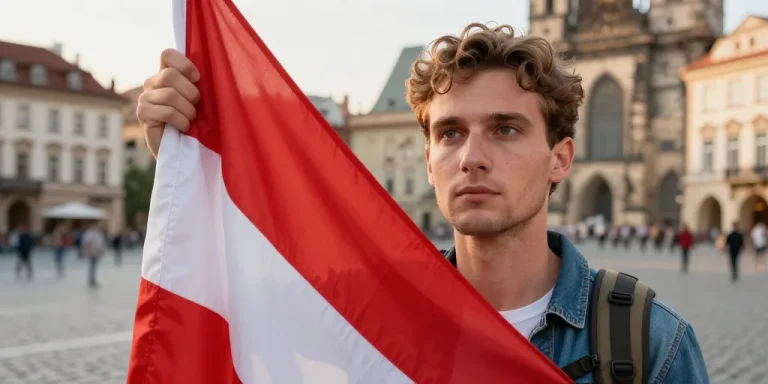 drapeau rouge et blanc